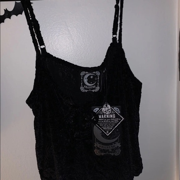 Killstar velvet crop top - Picture 3 of 3
